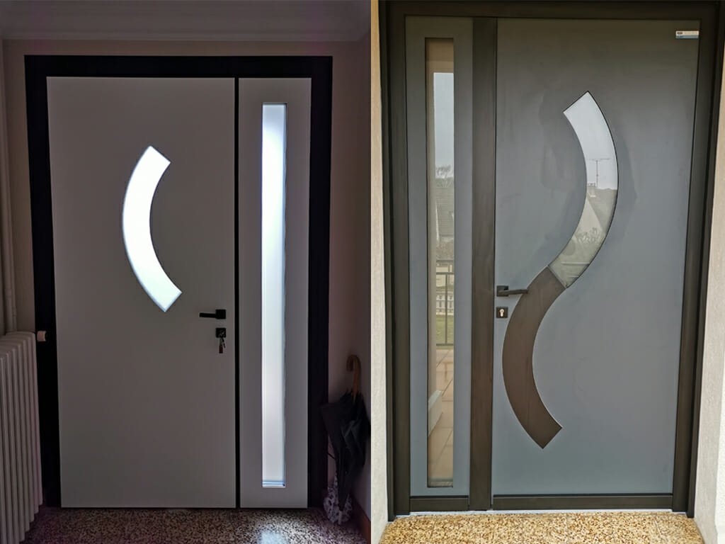 Porte d'entrée en Aluminium posée à Boutigny-sur-Essonne