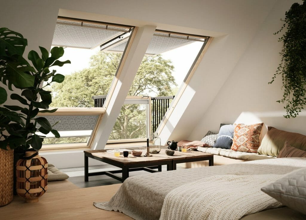 Fenêtre de toit Velux Combo, vue intérieure