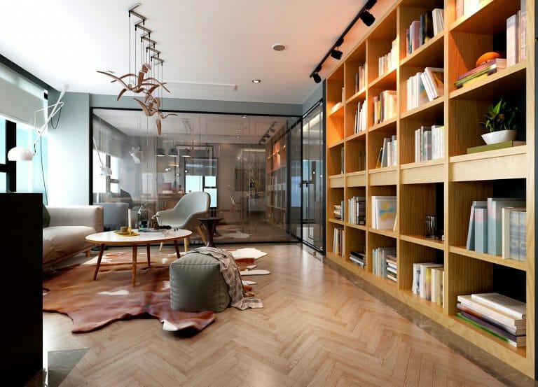 Bibliothèque en bois sur mesure