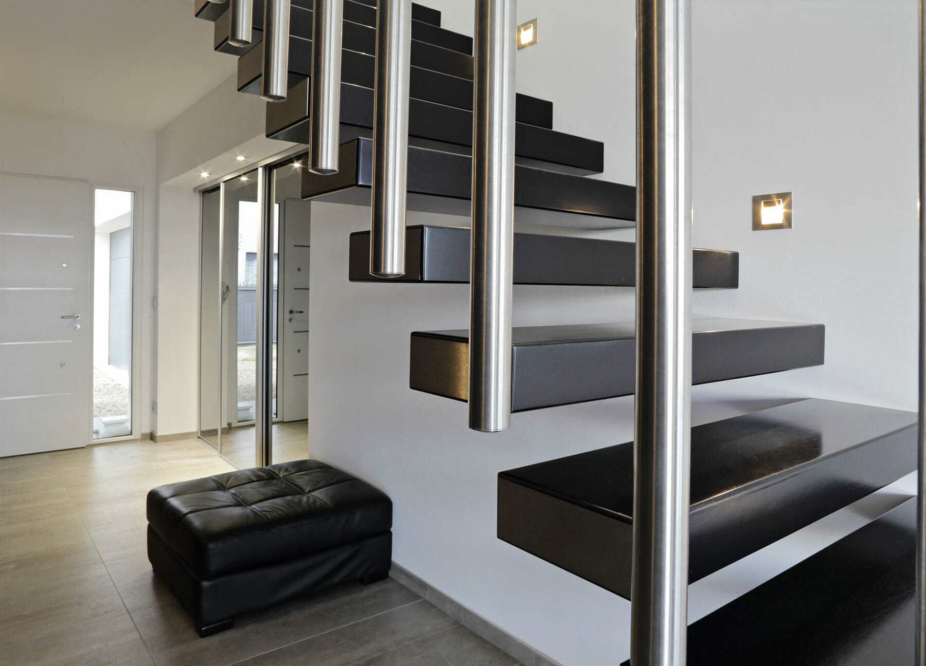 Escalier sur-mesure bois et acier