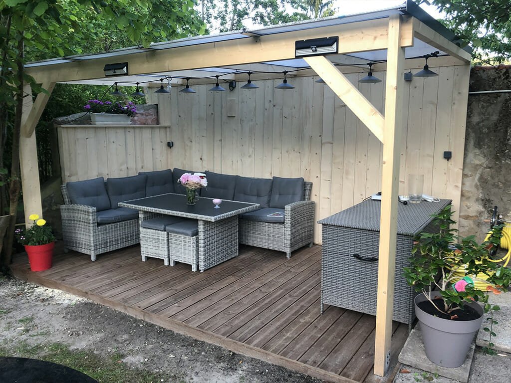 Réalisation Pergola bois à la Ferté-Alais