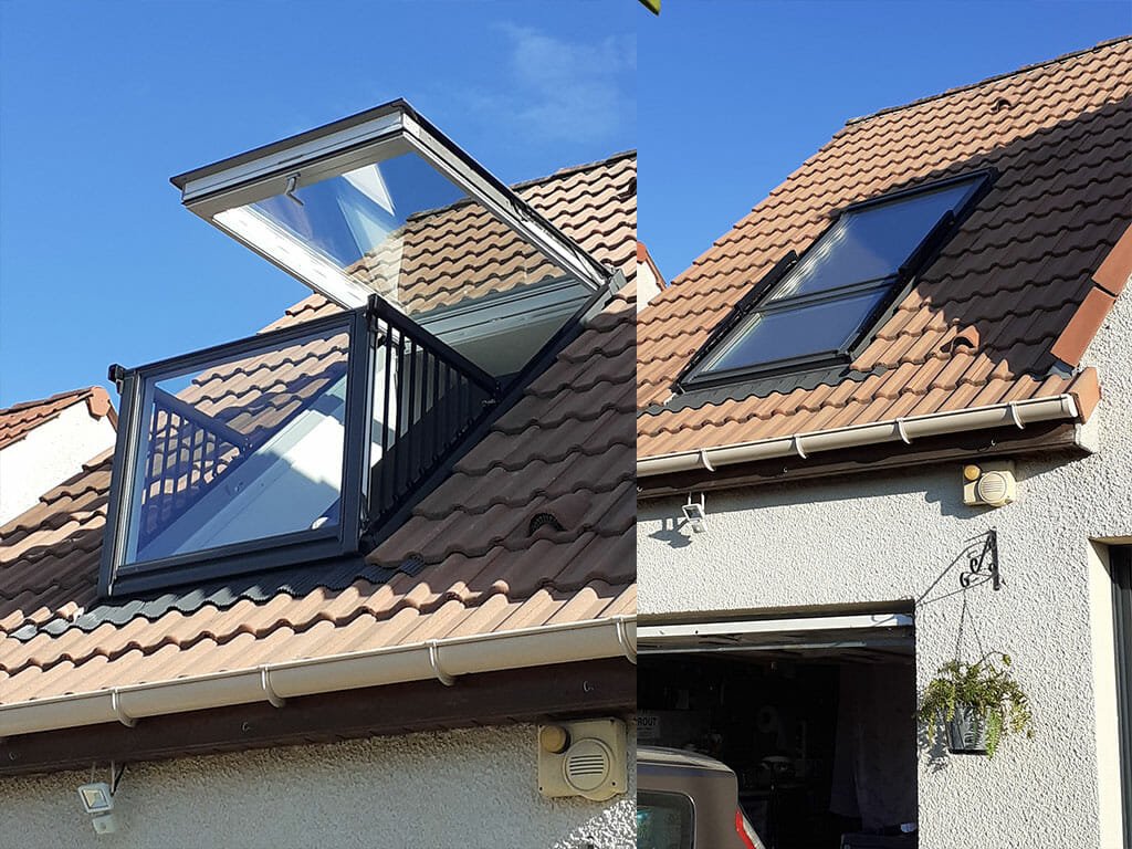 Transformation chien assis en balcon Velux à la Ferté-Alais