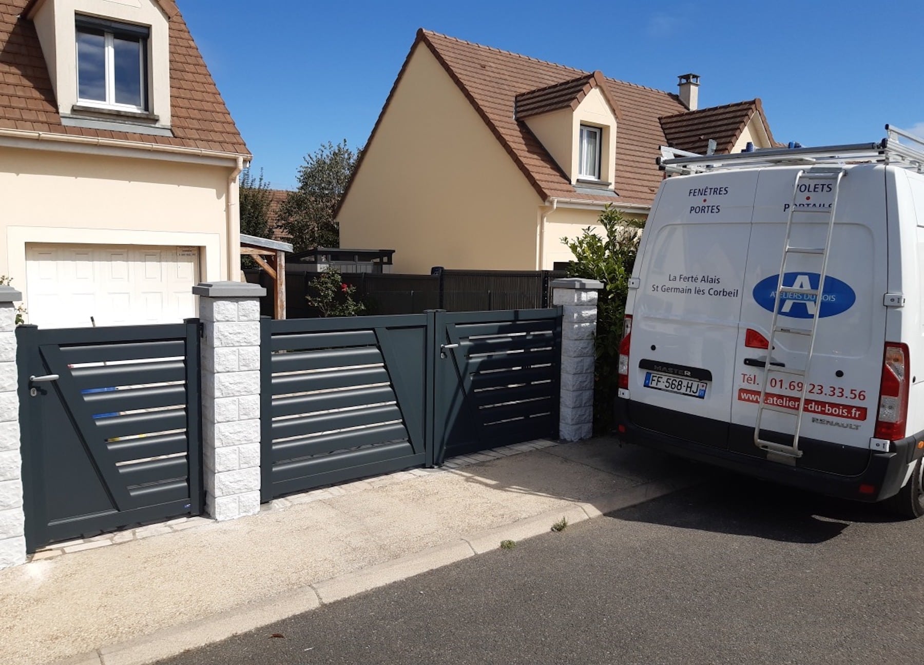 installation portail en aluminium à saint fargeau ponthierry