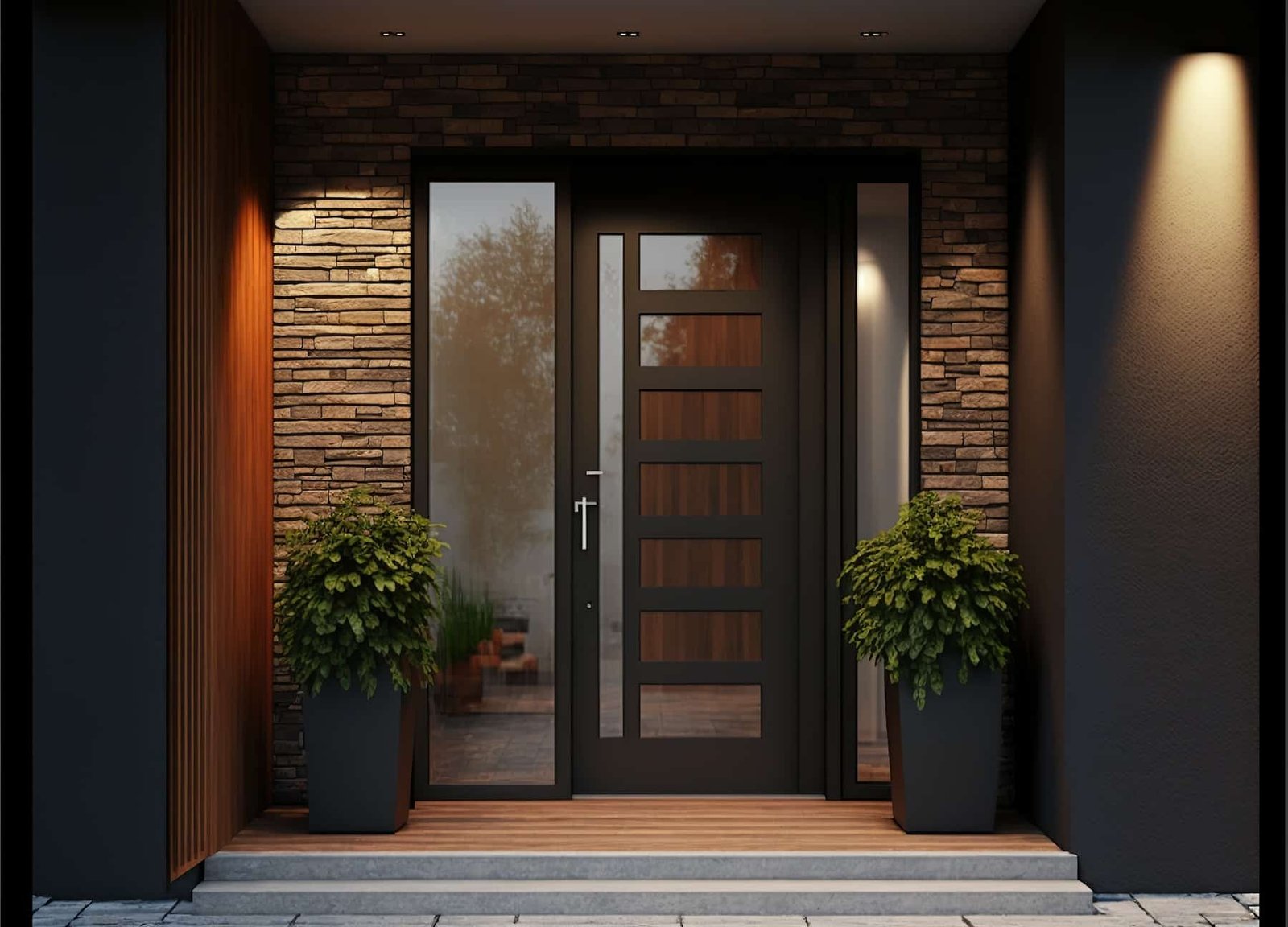 porte d'entrée vitrée