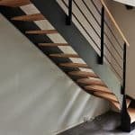 Escalier en acier et bois à Boutigny.