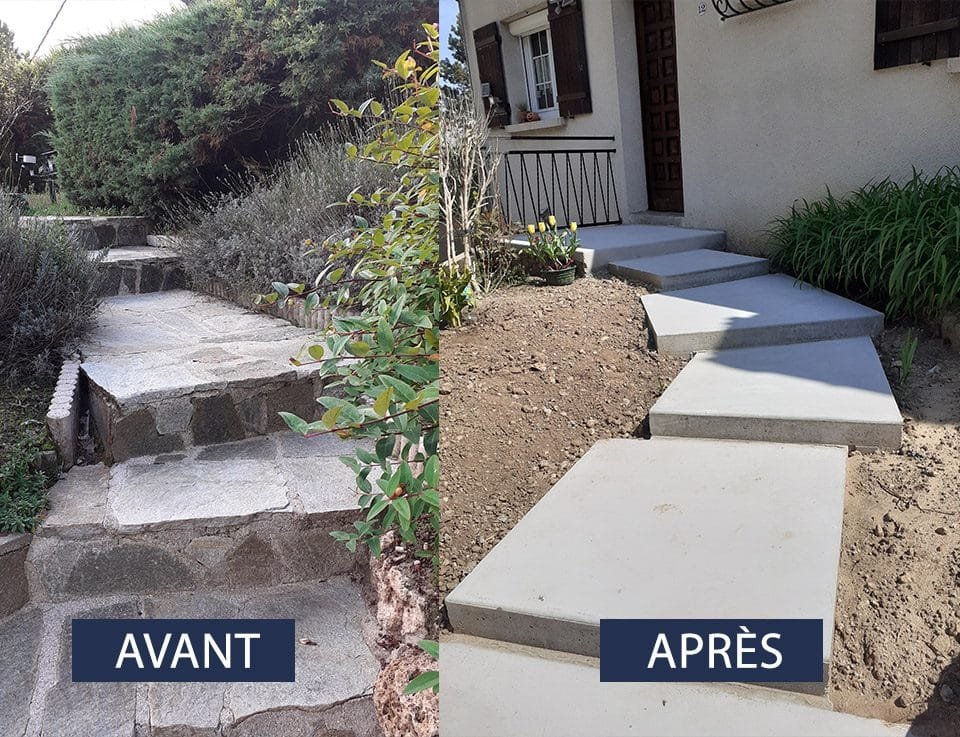 maçonnerie Essonne escalier extérieur