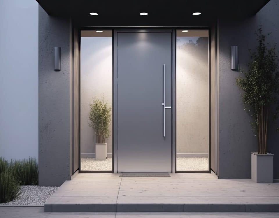 porte d'entrée en aluminium