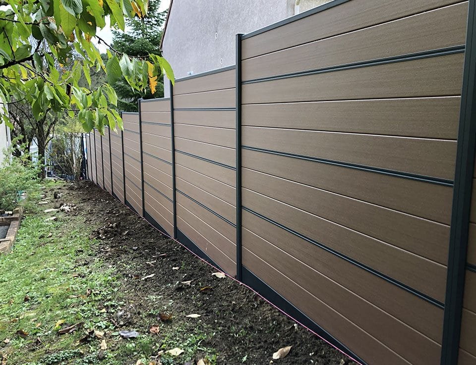 pose d'une clôture en composite à Villabé en, Essonne