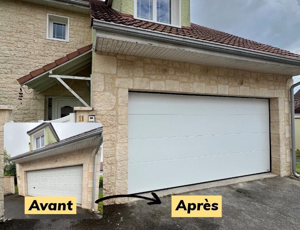 Remplacement d'une porte de garage en Essonne