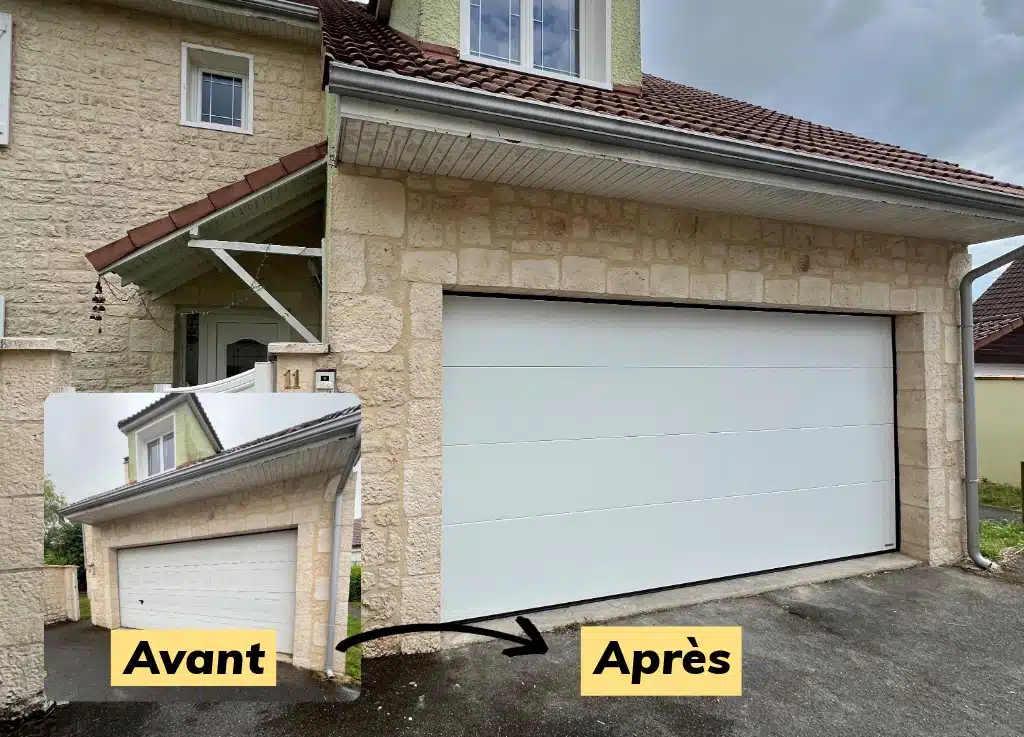 Remplacement d’une porte de garage en Essonne