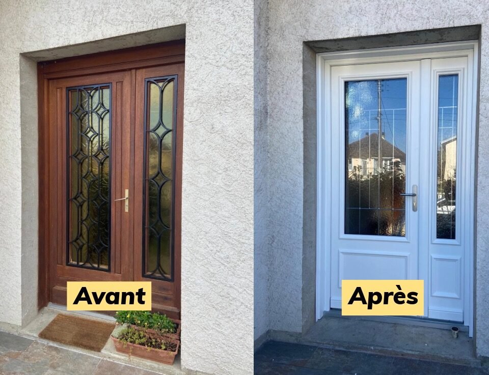 Changement d'une porte d'entrée à Ballancourt en Essonne