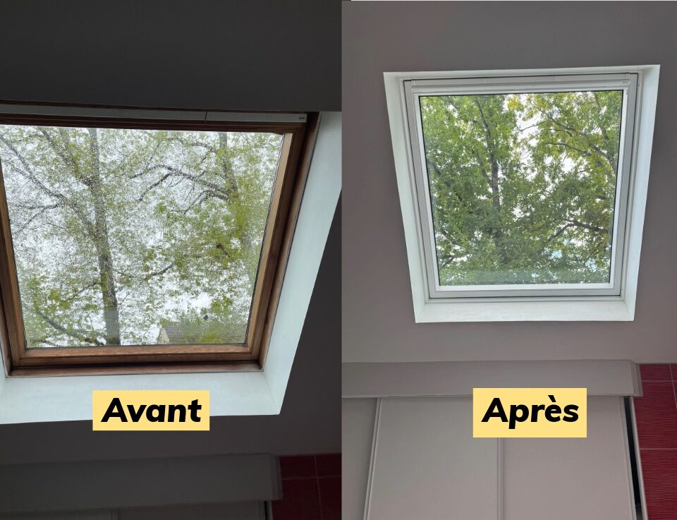 Changement d'un Velux en Essonne Avant - Après