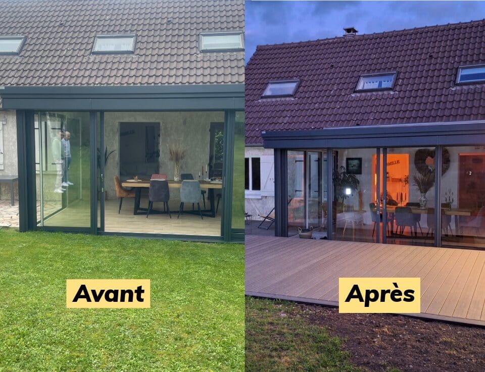 Réalisation d'une terrasse à Champmotteux, en Essonne